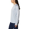 image:imageColumbia Womens Tidal Tee II Long Sleeve HoodieCirrus Grey HeatherWhite Logo