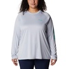 image:imageColumbia Womens Tidal Tee II Long Sleeve HoodieCirrus GreyElectric Turquoise Logo