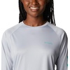 image:imageColumbia Womens Tidal Tee II Long Sleeve HoodieCirrus GreyElectric Turquoise Logo