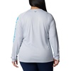 image:imageColumbia Womens Tidal Tee II Long Sleeve HoodieCirrus GreyOcean Blue Logo