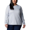 image:imageColumbia Womens Tidal Tee II Long Sleeve HoodieCirrus GreyOcean Blue Logo