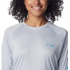 image:imageColumbia Womens Tidal Tee II Long Sleeve HoodieCirrus GreyOcean Blue Logo