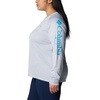 image:imageColumbia Womens Tidal Tee II Long Sleeve HoodieCirrus GreyOcean Blue Logo