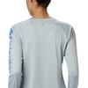image:imageColumbia Womens Tidal Tee II Long Sleeve HoodieCirrus GreyStormy Blue Logo