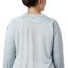 image:imageColumbia Womens Tidal Tee II Long Sleeve HoodieCirrus GreyStormy Blue Logo