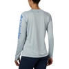 image:imageColumbia Womens Tidal Tee II Long Sleeve HoodieCirrus GreyStormy Blue Logo