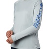 image:imageColumbia Womens Tidal Tee II Long Sleeve HoodieCirrus GreyStormy Blue Logo