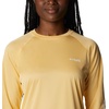 image:imageColumbia Womens Tidal Tee II Long Sleeve HoodieCocoa Butter HeatherWhite Logo