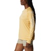 image:imageColumbia Womens Tidal Tee II Long Sleeve HoodieCocoa Butter HeatherWhite Logo