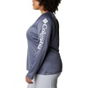 image:imageColumbia Womens Tidal Tee II Long Sleeve HoodieCollegiate Navy HeatherWhite Logo