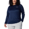 image:imageColumbia Womens Tidal Tee II Long Sleeve HoodieCollegiate NavyWhite Logo