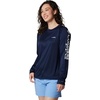 image:imageColumbia Womens Tidal Tee II Long Sleeve HoodieCollegiate NavyWhite Logo