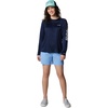 image:imageColumbia Womens Tidal Tee II Long Sleeve HoodieCollegiate NavyWhite Logo