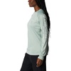 image:imageColumbia Womens Tidal Tee II Long Sleeve HoodieCool Green HeatherWhite Logo