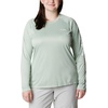 image:imageColumbia Womens Tidal Tee II Long Sleeve HoodieCool Green HeatherWhite Logo