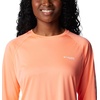 image:imageColumbia Womens Tidal Tee II Long Sleeve HoodieCoral Glow  White Logo