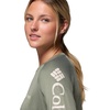 image:imageColumbia Womens Tidal Tee II Long Sleeve HoodieCypress HeatherDark Stone Logo