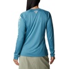 image:imageColumbia Womens Tidal Tee II Long Sleeve HoodieDeep Marine HeatherLight Lime Logo