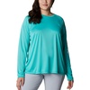 image:imageColumbia Womens Tidal Tee II Long Sleeve HoodieDolphinWhite Logo