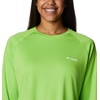image:imageColumbia Womens Tidal Tee II Long Sleeve HoodieGreen MambaWhite Logo
