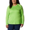 image:imageColumbia Womens Tidal Tee II Long Sleeve HoodieGreen MambaWhite Logo