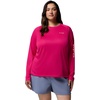 image:imageColumbia Womens Tidal Tee II Long Sleeve HoodieGuava PinkTiki Pink Logo
