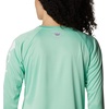 image:imageColumbia Womens Tidal Tee II Long Sleeve HoodieKelp HeatherWhite Logo