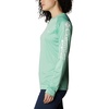 image:imageColumbia Womens Tidal Tee II Long Sleeve HoodieKelp HeatherWhite Logo