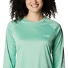 image:imageColumbia Womens Tidal Tee II Long Sleeve HoodieKelp HeatherWhite Logo