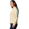 image:imageColumbia Womens Tidal Tee II Long Sleeve HoodieLemon WashGlaze Green Logo