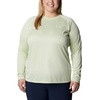 image:imageColumbia Womens Tidal Tee II Long Sleeve HoodieLight Lime HeatherWhite Logo
