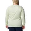 image:imageColumbia Womens Tidal Tee II Long Sleeve HoodieLight Lime HeatherWhite Logo