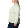image:imageColumbia Womens Tidal Tee II Long Sleeve HoodieLight Lime HeatherWhite Logo