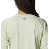 image:imageColumbia Womens Tidal Tee II Long Sleeve HoodieLight Lime HeatherWhite Logo
