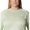 image:imageColumbia Womens Tidal Tee II Long Sleeve HoodieLight Lime HeatherWhite Logo