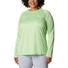 image:imageColumbia Womens Tidal Tee II Long Sleeve HoodieLime Glow HeatherGulf Stream Logo