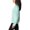 image:imageColumbia Womens Tidal Tee II Long Sleeve HoodieMint Cay  Tranquil Teal Logo