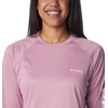 image:imageColumbia Womens Tidal Tee II Long Sleeve HoodieMinuet HeatherWhite Logo