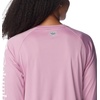image:imageColumbia Womens Tidal Tee II Long Sleeve HoodieMinuetTiki Pink Logo
