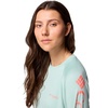 image:imageColumbia Womens Tidal Tee II Long Sleeve HoodieMisty JadeMelonade Logo