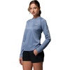 image:imageColumbia Womens Tidal Tee II Long Sleeve HoodieNew Moon HeatherWhite Logo