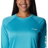 image:imageColumbia Womens Tidal Tee II Long Sleeve HoodieOcean Teal HeatherWhite Logo