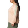 image:imageColumbia Womens Tidal Tee II Long Sleeve HoodiePeach FizzOcean Mint Logo