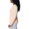 image:imageColumbia Womens Tidal Tee II Long Sleeve HoodiePeach FizzOcean Mint Logo