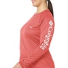image:imageColumbia Womens Tidal Tee II Long Sleeve HoodieRed Hibiscus HeatherWhite Logo