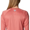 image:imageColumbia Womens Tidal Tee II Long Sleeve HoodieRed Hibiscus HeatherWhite Logo