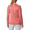 image:imageColumbia Womens Tidal Tee II Long Sleeve HoodieRed Hibiscus HeatherWhite Logo