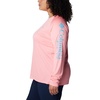 image:imageColumbia Womens Tidal Tee II Long Sleeve HoodieRed HibiscusWhite Logo
