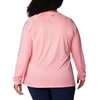 image:imageColumbia Womens Tidal Tee II Long Sleeve HoodieRed HibiscusWhite Logo