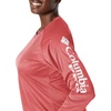 image:imageColumbia Womens Tidal Tee II Long Sleeve HoodieRed Lily HeatherWhite Logo